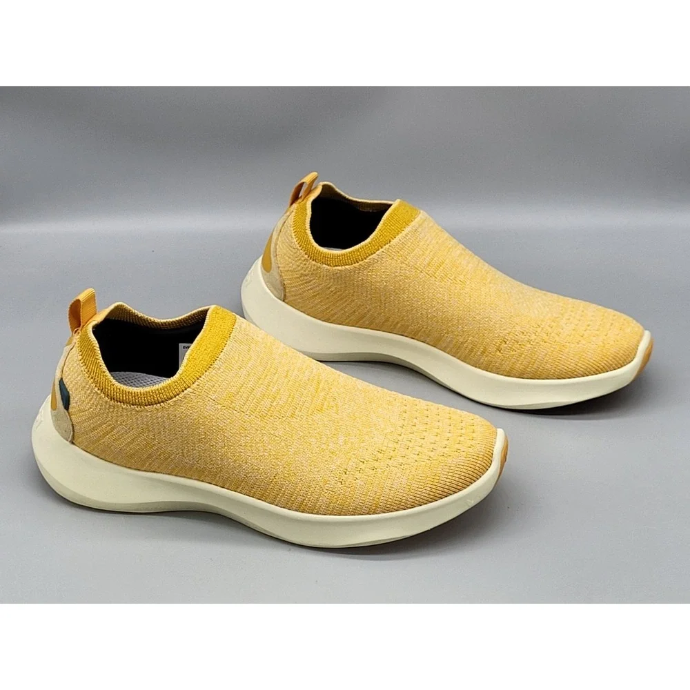 Vessi Everyday Move Slip On Knit Shoes Sneaker Mustard Yellow Sz W8 - Picture 2 of 6